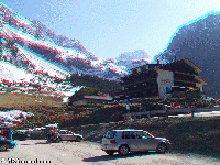 Stubai - at the bottom station of funicular to the Glacier
