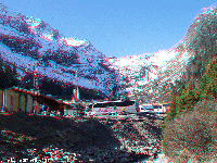 Stubai - at the bottom station of funicular to the Glacier