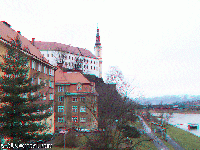 Decin - waterfront and castle