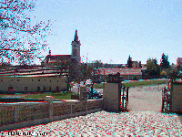 Mnisek pod Brdy - downtown and church
