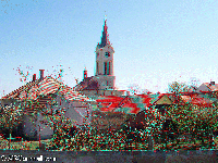 Mnisek pod Brdy - downtown and church