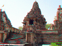 Khajuraho temple with erotic sculptures