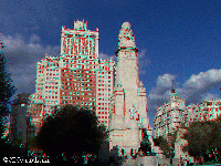 Madrid - Plaza de Espa�a a pam�tn�k Dona Quijota a jeho p��tele Sancho Panzy