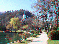 Slovinsko - Bled - okolo jezera Blejsko jezero