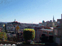 San Francisco - pohled od Lombard street